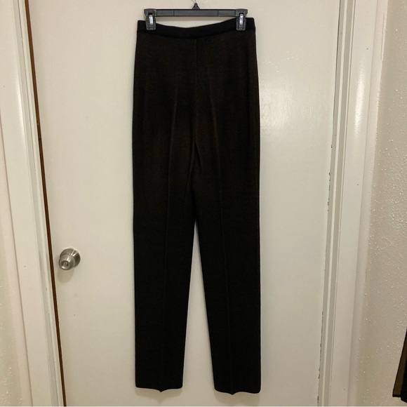 Black with Brown, Sweater Vest and Sweater Pants Suit by Spanner. Women’s Tall - Picture 12 of 14